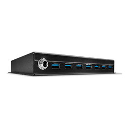 LINDY Hub USB 3.2 Gen 1 Industrie de 7 Puertos Negro