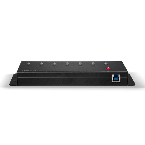 LINDY 43128 Hub de interfaz USB 3.2 Gen 1 de 7 puertos, Negro
