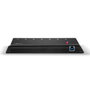 LINDY 43128 Hub de interfaz USB 3.2 Gen 1 de 7 puertos, Negro