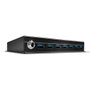 LINDY 43128 Hub de interfaz USB 3.2 Gen 1 de 7 puertos, Negro