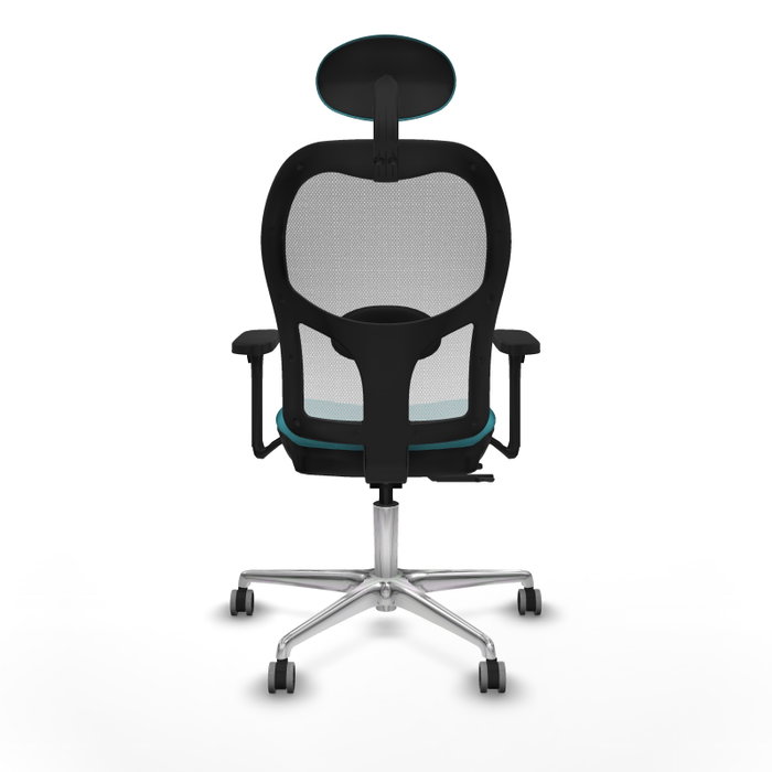 PIQUERAS Y CRESPO Silla de oficina Jorquera con mecanismo Sincro/Traslack, Tela Turquesa y Malla Blanca PIQUERAS Y CRESPO Silla de oficina Jorquera con mecanismo Sincro/Traslack, Tela Turquesa y Malla Blanca
