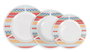La Mediterranea Vajilla Redonda 18 Piezas "Palma" Md (2 Unidades)