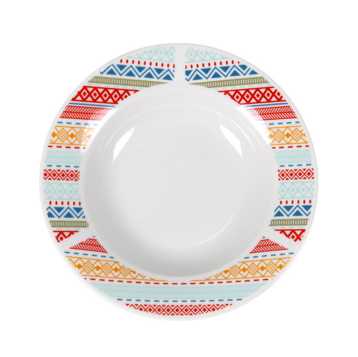 La Mediterranea Vajilla Redonda 18 Piezas "Palma" Md (2 Unidades)