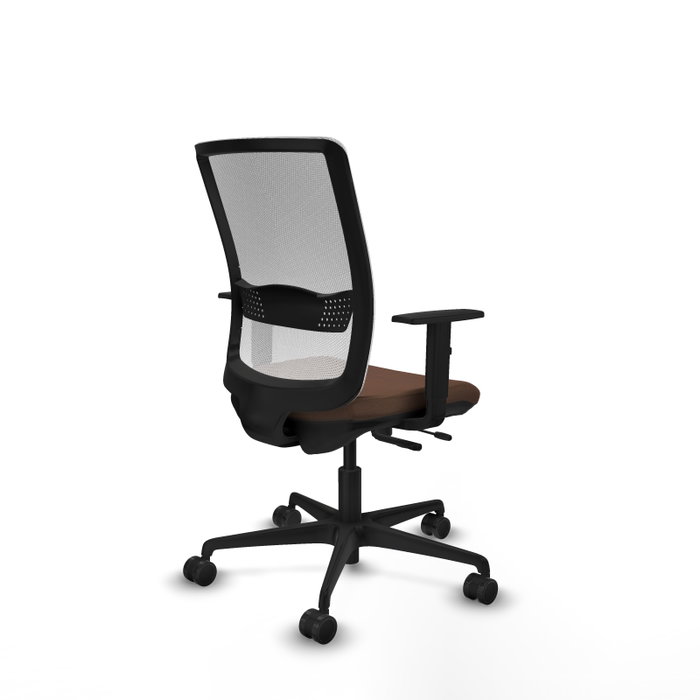 PIQUERAS Y CRESPO Silla de oficina Haches con mecanismo Sincro/Traslack, Marrón y Blanco PIQUERAS Y CRESPO Silla de oficina Haches con mecanismo Sincro/Traslack, Marrón y Blanco