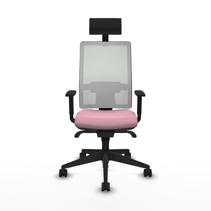 PIQUERAS Y CRESPO Silla de oficina Horna Rosa con Malla Blanca PIQUERAS Y CRESPO Silla de oficina Horna Rosa con Malla Blanca