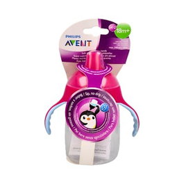 AVENT Vaso Pajita Y Asas Morado 210Ml +6Meses SCF796/02