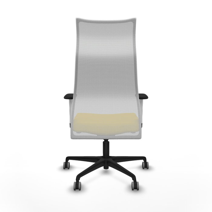 PIQUERAS Y CRESPO Sillón Albacete con mecanismo Sincro, Tela Amarillo y Malla Blanco PIQUERAS Y CRESPO Sillón Albacete con mecanismo Sincro, Tela Amarillo y Malla Blanco
