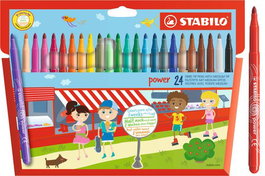 Rotulador Fibra Stabilo Power 280 Estuche De 24