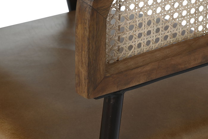 DKD Home Decor Leather 23 Butaca Vintage Marron Natural 56 x 78 x 52 cm (2 Unidades)