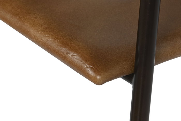 DKD Home Decor Leather 23 Butaca Vintage Marron Natural 56 x 78 x 52 cm (2 Unidades)