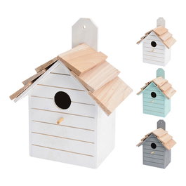 Progarden Casa de Pájaros de Madera, Colores Surtidos, 16 x 11 x 22 cm