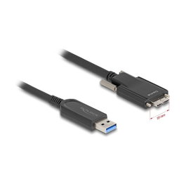DeLOCK Cable Óptico Activo USB 10 Gbps Tipo-A a Micro-B con Tornillos 5 m