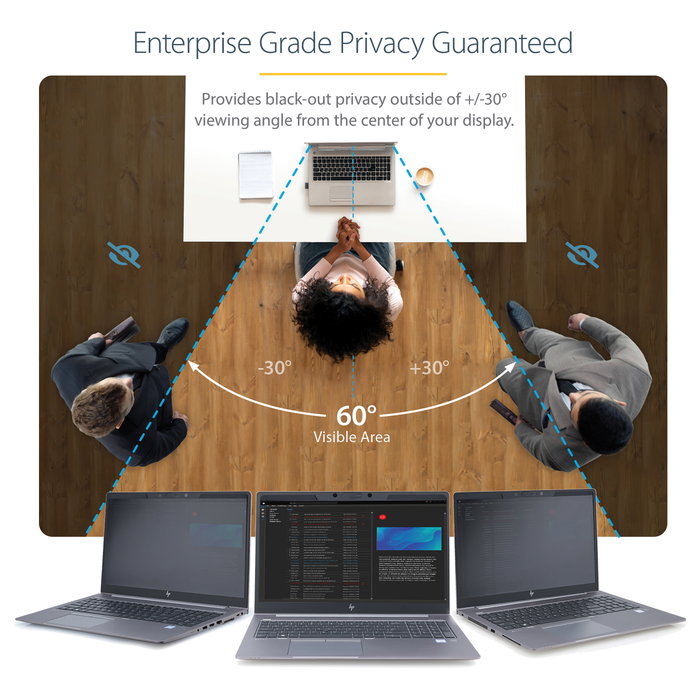 StarTech.com Filtro de Privacidad para Pantallas de Portátiles de 15 pulgadas Universal