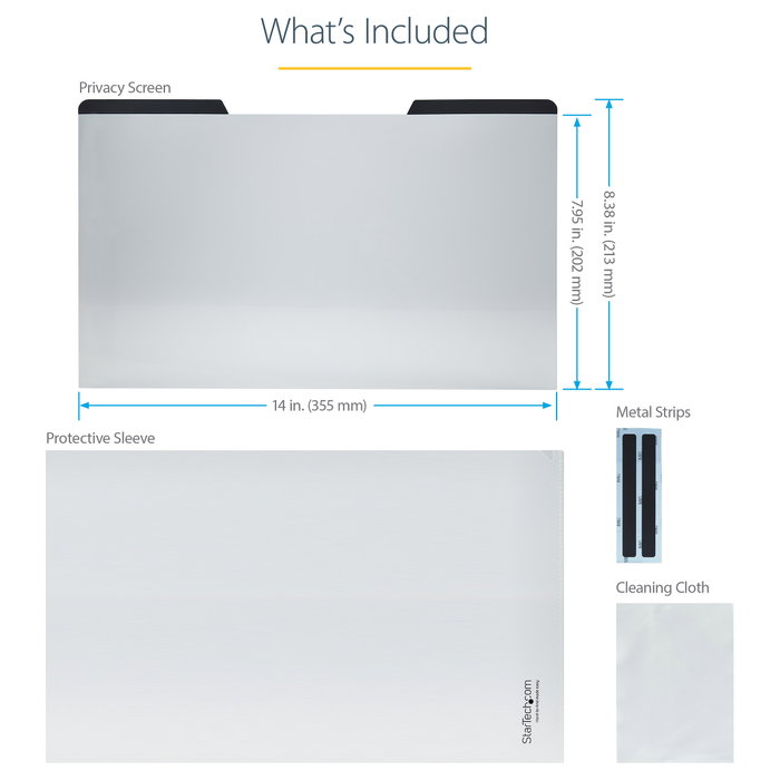 StarTech.com Filtro de Privacidad para Pantallas de Portátiles de 15 pulgadas Universal