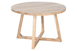 DKD Home Decor Mesa Redonda Comedor Scandi 115x76 cm Acacia