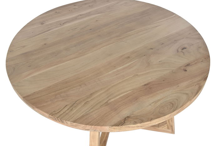 DKD Home Decor Mesa Redonda Comedor Scandi 115x76 cm Acacia