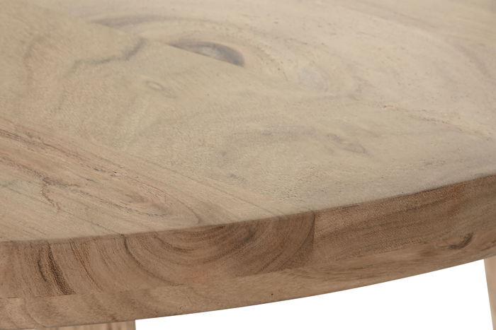 DKD Home Decor Mesa Redonda Comedor Scandi 115x76 cm Acacia