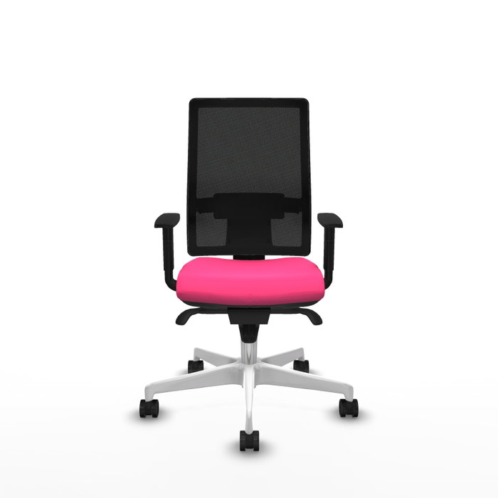 PIQUERAS Y CRESPO Silla de oficina Horna Rosa con mecanismo Sincro