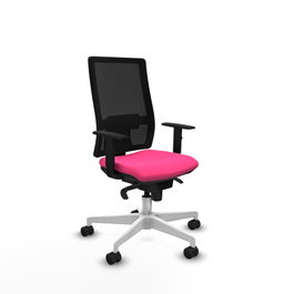 PIQUERAS Y CRESPO Silla de oficina Horna Rosa con mecanismo Sincro