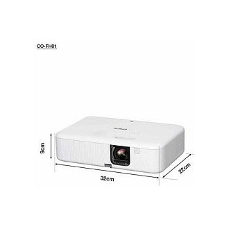 Epson Proyector CO-FH01 Full HD 1080p (1920x1080) 3000 Lúmenes 3LCD 16:9 HDMI USB Altavoces Blanco para Cine en Casa