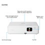 Epson Proyector CO-FH01 Full HD 1080p (1920x1080) 3000 Lúmenes 3LCD 16:9 HDMI USB Altavoces Blanco para Cine en Casa