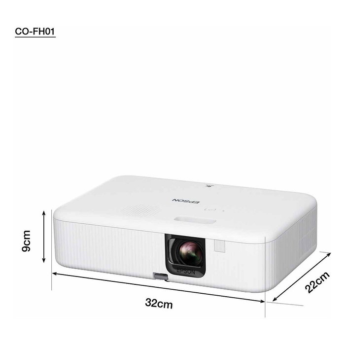 Epson Proyector CO-FH01 Full HD 1080p (1920x1080) 3000 Lúmenes 3LCD 16:9 HDMI USB Altavoces Blanco para Cine en Casa Epson Proyector CO-FH01 Full HD 1080p (1920x1080) 3000 Lúmenes 3LCD 16:9 HDMI USB Altavoces Blanco para Cine en Casa