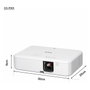 Epson Proyector CO-FH01 Full HD 1080p (1920x1080) 3000 Lúmenes 3LCD 16:9 HDMI USB Altavoces Blanco para Cine en Casa