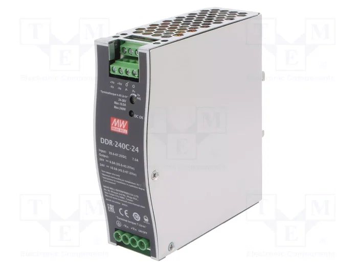 MEAN WELL Convertidor DC/DC DDR-240C-24 240W 24VDC MEAN WELL Convertidor DC/DC DDR-240C-24 240W 24VDC