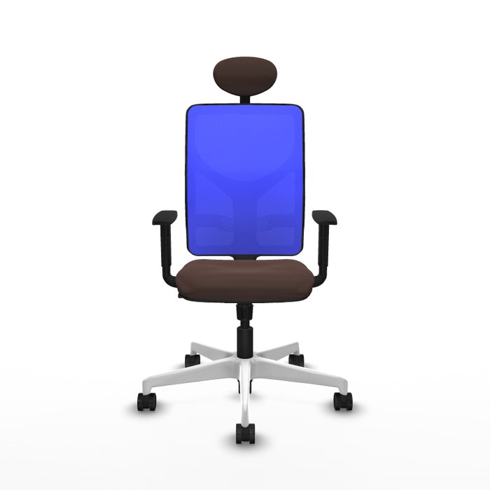 PIQUERAS Y CRESPO Silla de oficina Motilla con mecanismo Sincro, Marrón oscuro y Azul PIQUERAS Y CRESPO Silla de oficina Motilla con mecanismo Sincro, Marrón oscuro y Azul