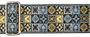 Correa Gaucho Serie Tradicional para Guitarra 50 mm Mosaico Azul