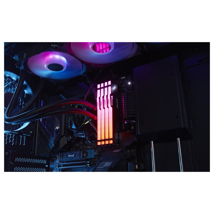 Kingston FURY Beast DDR5 RAM 128GB (4x32GB) Kit de 4 Módulos a 5200MT/s, CL40, RGB, con XMP 3.0, DIMM de 288 Pines para PC