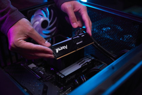 Kingston FURY Beast 128 GB 5200 MT/s DDR5 CL40 DIMM Kit de 4 RGB XMP Kingston FURY Beast 128 GB 5200 MT/s DDR5 CL40 DIMM Kit de 4 RGB XMP