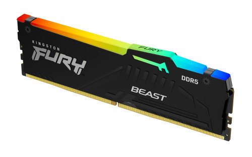 Kingston FURY Beast 128 GB 5200 MT/s DDR5 CL40 DIMM Kit de 4 RGB XMP Kingston FURY Beast 128 GB 5200 MT/s DDR5 CL40 DIMM Kit de 4 RGB XMP
