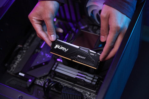 Kingston FURY Beast 128 GB 5200 MT/s DDR5 CL40 DIMM Kit de 4 RGB XMP Kingston FURY Beast 128 GB 5200 MT/s DDR5 CL40 DIMM Kit de 4 RGB XMP