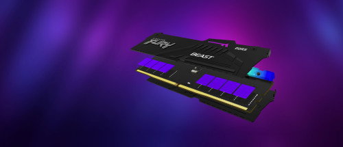 Kingston FURY Beast 128 GB 5200 MT/s DDR5 CL40 DIMM Kit de 4 RGB XMP Kingston FURY Beast 128 GB 5200 MT/s DDR5 CL40 DIMM Kit de 4 RGB XMP