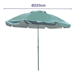 Marbueno Sombrilla Acero 6 Varillas D240 cm Nylon Color Azul Turquesa Jardin, Piscina y Playa MARBUENO SUMMER 10475VT