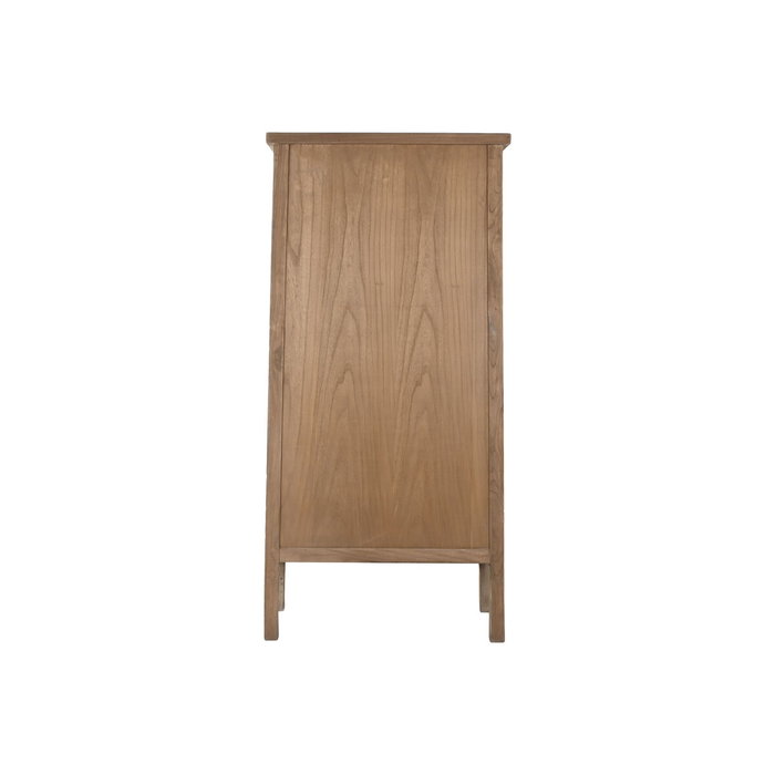 DKD Home Decor Armario de Olmo Macizo Natural con 4 Puertas y 1 Cajón