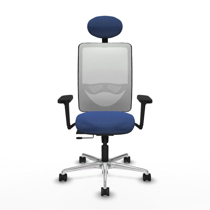PIQUERAS Y CRESPO Silla de oficina Zulema Azul marino y Blanco