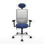PIQUERAS Y CRESPO Silla de oficina Zulema Azul marino y Blanco
