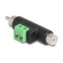 DeLOCK Adaptador de RCA macho y RCA hembra a bloque de terminales 66056