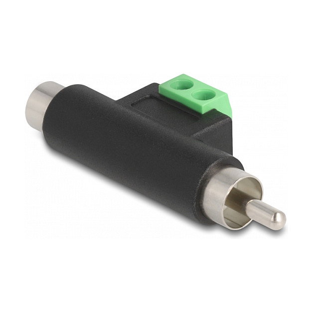 DeLOCK Adaptador de RCA macho y RCA hembra a bloque de terminales 66056