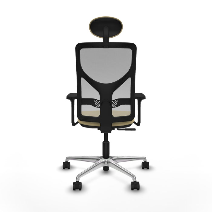PIQUERAS Y CRESPO Silla de oficina Motilla con Mecanismo Sincro, Similpiel Crema y Malla Gris PIQUERAS Y CRESPO Silla de oficina Motilla con Mecanismo Sincro, Similpiel Crema y Malla Gris