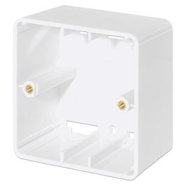 Intellinet 771900 + 771917 Aufputzrahmen para Wanddosen, Blanco, ABS, 80 x 80 x 45 mm