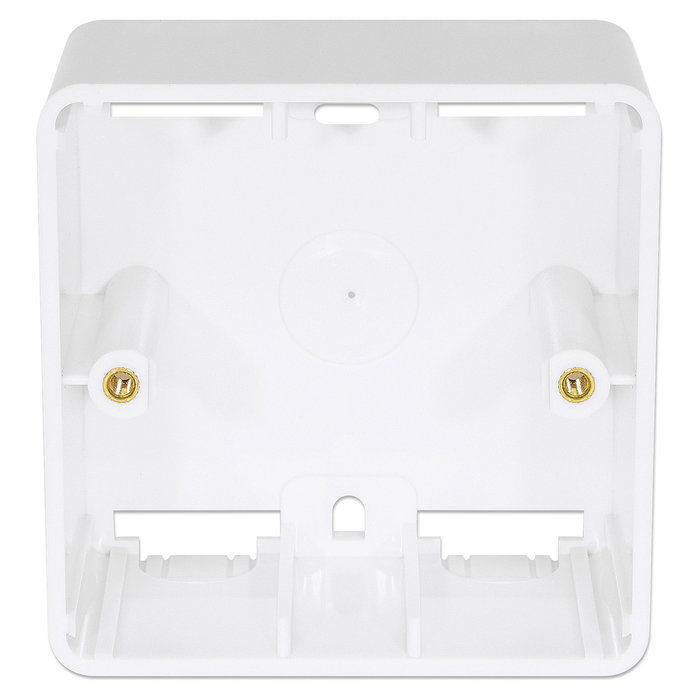 Intellinet 771900 + 771917 Aufputzrahmen para Wanddosen, Blanco, ABS, 80 x 80 x 45 mm