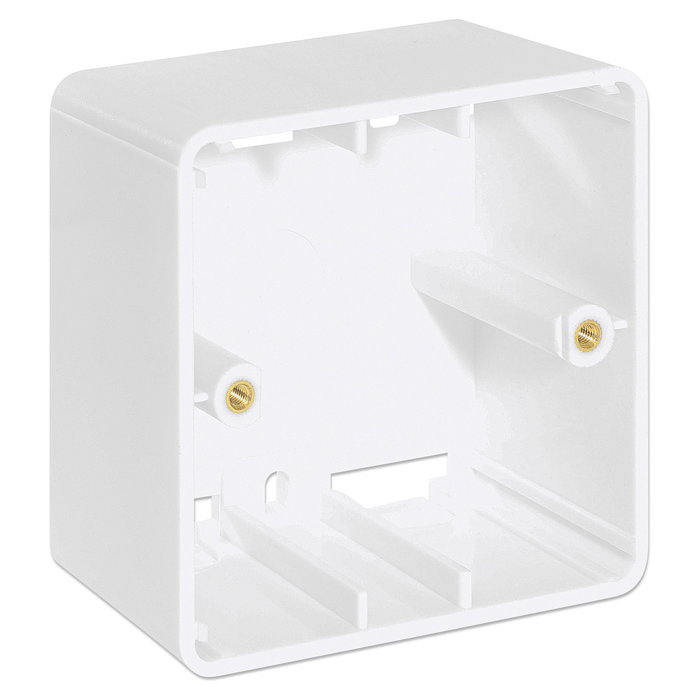 Intellinet 771900 + 771917 Aufputzrahmen para Wanddosen, Blanco, ABS, 80 x 80 x 45 mm