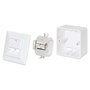 Intellinet 771900 + 771917 Aufputzrahmen para Wanddosen, Blanco, ABS, 80 x 80 x 45 mm