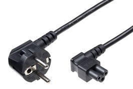 MicroConnect Cable de Alimentación Schuko Acodado a C5 Acodado, 1.8m