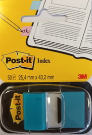 POST-IT Índices autoadhesivos en zigzag 680-23 azul 25,4x43,2mm