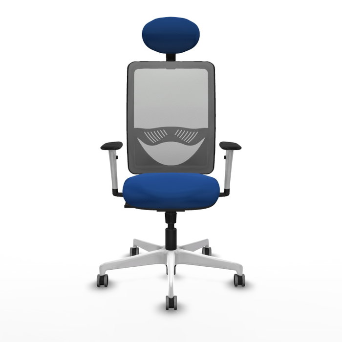 PIQUERAS Y CRESPO Silla de oficina Zulema Azul y Gris con mecanismo Sincro PIQUERAS Y CRESPO Silla de oficina Zulema Azul y Gris con mecanismo Sincro