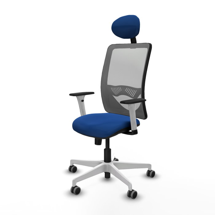 PIQUERAS Y CRESPO Silla de oficina Zulema Azul y Gris con mecanismo Sincro PIQUERAS Y CRESPO Silla de oficina Zulema Azul y Gris con mecanismo Sincro